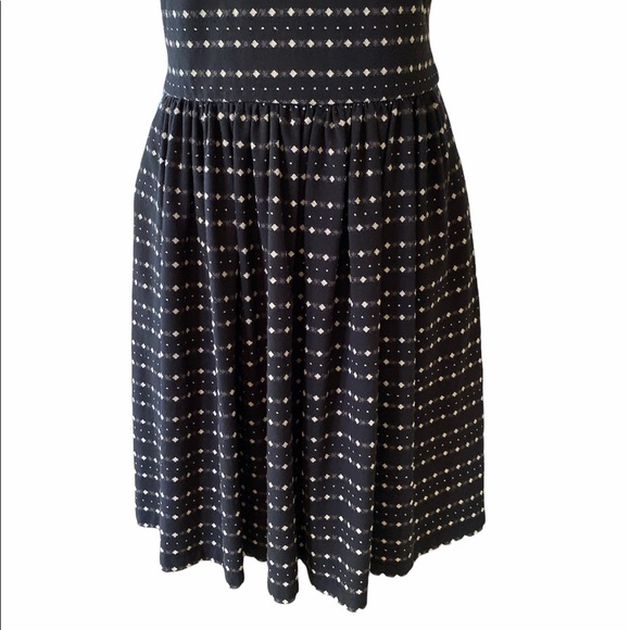 Betsey Johnson Black Silver Metallic Mesh Dress - 8 - Picture 4 of 12